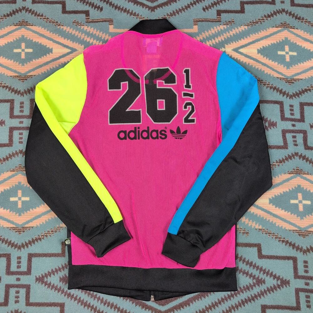 Adidas Originals Rita Ora Neon Jacket Supergirl Firebird Mesh Small Black Pink